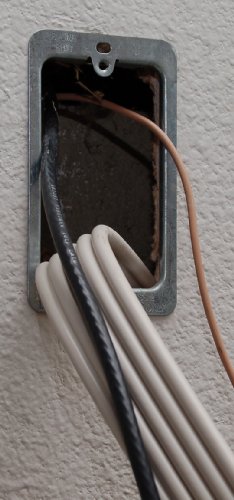 Arlington CE1-1 Recessed Cable Wall Plate, 1-Gang, White
