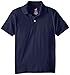 Hanes Boys' Big Short Sleeve Eco Smart Jersey Polo, Navy, Medium
