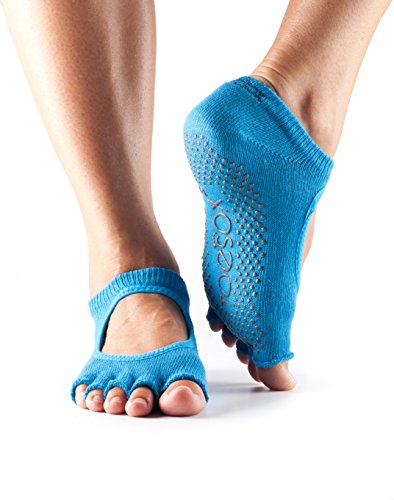 ToeSox Women's Grip Half Toe Bella Socks, X-Small, Skydiver