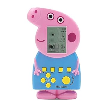 ACHICOO Cute Cartoon Shape MI/NI RETR/o Tetris Game Console for Kids Toy [Pink Pig]