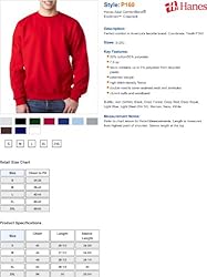 Hanes Unisex 7.8 oz., Ecosmart® 50/50 Crewneck