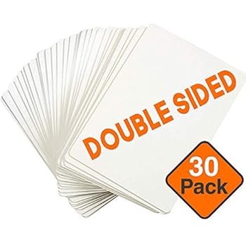 Dry Erase Boards [30pc Double Sided] Lapboards with ClearWipe Coating! Small White Boards - 9" x 12" Mini White Boards for Students, Classroom Teacher Supplies