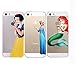 Eating/ Holding Apple logo Transparent Princess Snow White Frozen Elsa Little Mermaid Ariel Holding Logo Clear Transparent Case for Apple iPhone 5C (Snow white iphone 5C)
