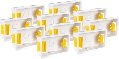 Appleby 10x 1-Gang 35mm Dry Lining Back Box Deep Recessed Wall Mount Switches