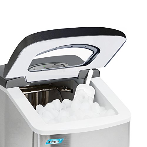 Mr. Freeze MIM-18 Maxi-Matic Portable Ice Maker with Lid, Black (Stainless Steel) - Thumbnail 3