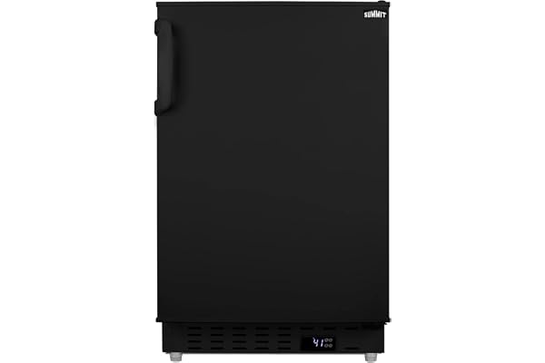 Summit Appliance ALR47B Built-in Undercounter ADA Compliant Residential All-Refrigerator in Black with Door Storage, Interior Light, Open Door Alarm, Adjustable Thermostat and Automatic Defrost