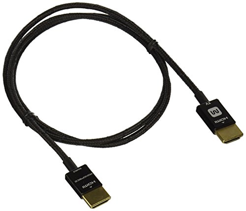Monoprice 3ft 18Gbps Ultra Slim Series High Performance HDMI Cable w/RedMere Technology - Black