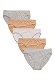 Womens Panties Cotton Brief Underwear - Soft Comfort Hi Cut French Cut Sexy Lingerie For Women Set Pack Of 5 (XL, Asst/1)
