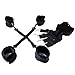 Tracy's Dog Under Bed Restraint Kit with Hand Cuffs Ankle Cuff Bondage Collection For Male Female Couple (Black)