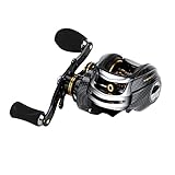 Fishdrops Ultra Smooth Dual Braking System 18 Ball Bearings Baitcasting Fishing Reel--Low profile Carp Fishing Gear--The Perfect Warrior for Bass Fishing