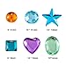 Blulu 600 Pieces Gems Acrylic Craft Jewels Flatback Rhinestones Gemstone Embellishments Heart Star Square Oval and Round, Assorted Color (8 to 14 mm)