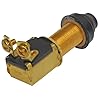 12v-15amp-Momentary-Pushbutton-Horn-Brass-Switch-Wcap-for-Boat-Rv-Five-Oceans