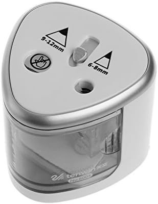 HNDHUI Automatic Two-hole Electric Touch Switch Pencil Sharpener For Home Office School (Grey)
