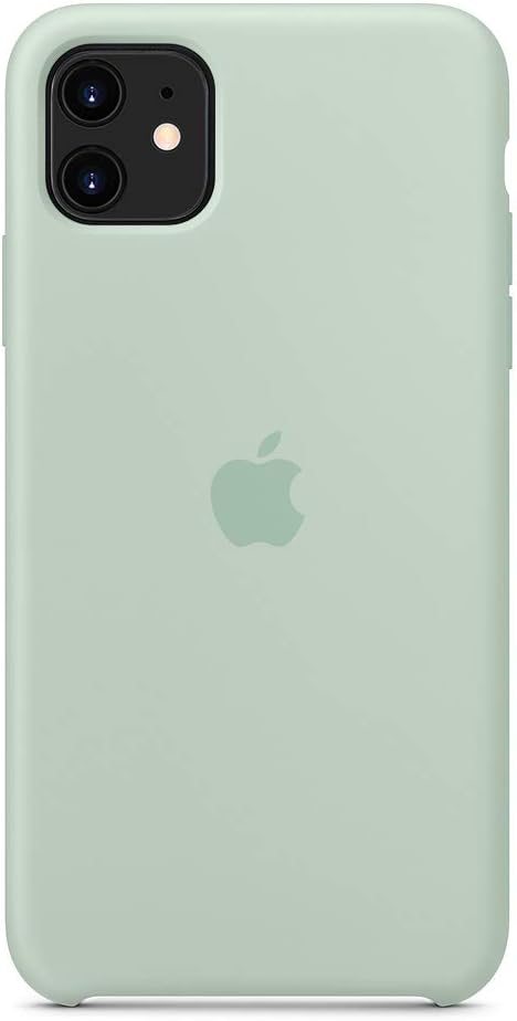 Anti-Drop iPhone 11 6.1 inch(2019) Liquid Silicone Case,Three Sides Soft Microfiber Cloth Lining Cushion，Shockproof Cover Case Drop Protection Case (Light Green)