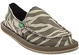 Sanuk Women's I'm Game Flat, Zebra Natural,6 M US