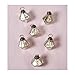 Luna Bazaar Mercury Glass Mini Ornaments (1 to 1.5-inch, Silver, Elizabeth Design, Set of 6) - Great Gift Idea, Vintage-Style Decorations for Christmas, Special Occasions, Home Decor and Parties
