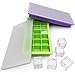 Avvio Silicone Ice Cube Trays with Lids – Set of 2 Covered Ice Cube Tray Containing 42 Ice Cubes – Stackable Rubbery Plastic Tray for Cocktails, Whiskey, Popsicles, Baby Food- Ice Storage Container