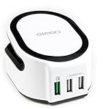 Wireless Charging Pad Stand Station - 3 Fast Charge USB Charging Ports