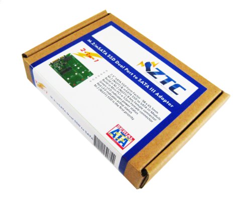 ZTC 2-in-1 Thunder Board M.2 (NGFF) or mSATA SSD to SATA III Board Adapter. Multi Size Fit with High Speed 6.0GB/s. Model ZTC-AD002