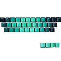 TINTON LIFE Gradient 37 Keys PBT Backlit Keycaps Set for Mechanical Keyboard(Gradient Green)