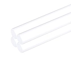 MECCANIXITY 4pcs Acrylic Round Rods 3/8" x