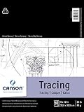Canson Foundation Tracing Paper Pad for Ink, Pencil and Markers, Fold Over, 25 Pound, 9 x 12 Inch, 50 Sheets