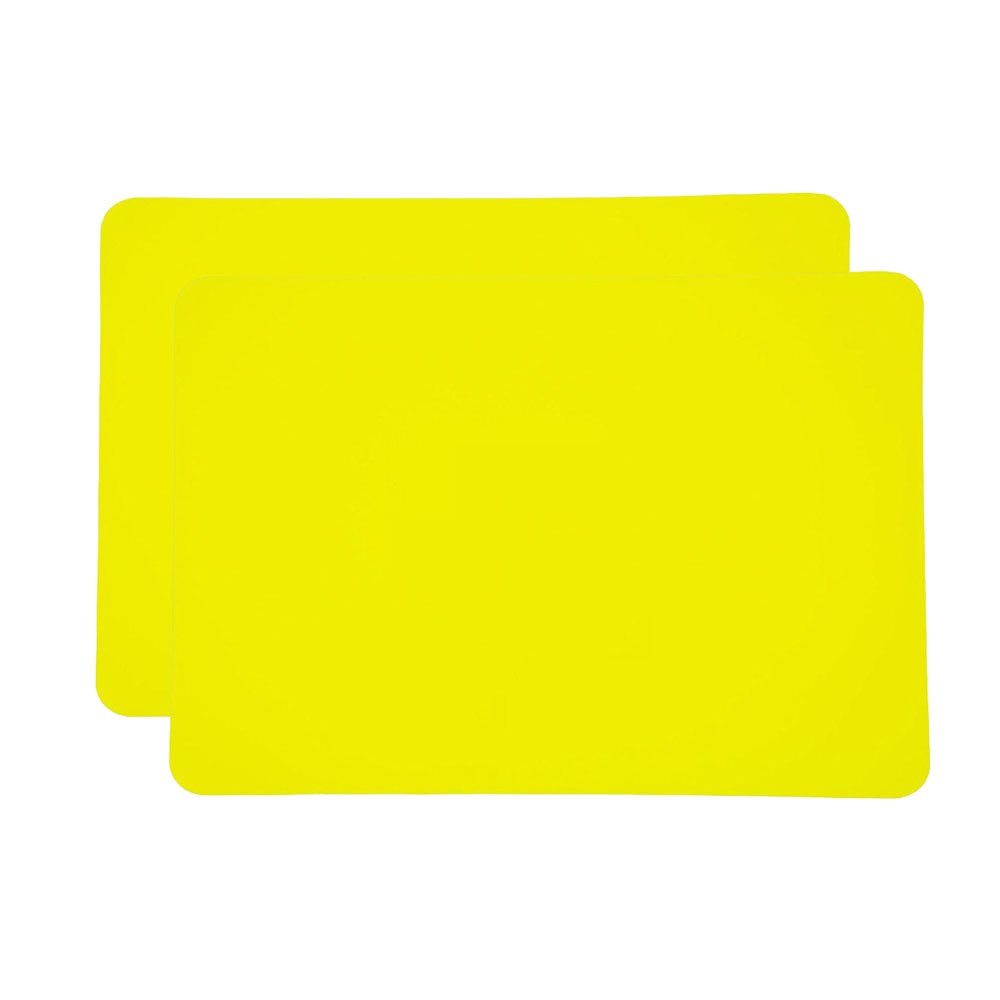 40x30cm Silicone Placemats for Kids, Non Stick Heat Resistant Tablemat, Kitchen Dining Table Mats Place Mat (Yellow, 2)