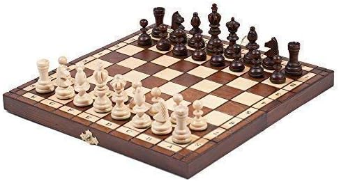 10" OLYMPIC Travel Wooden Chess Set 27cm