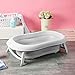 Baby Brielle 3-in-1 Portable Collapsible Infant to Toddler Space Saver Foldable Bath tub - Anti Slip Skid Proof - with Cushion Insert & Water Rinser for Bathing Newborns (Pink)