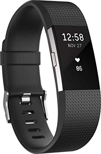 Fitbit Charge 2 Heart Rate + Fitness Wristband, Black, Large (International Version) Fitbit Charge 2 Heart Rate + Fitness Wristband, Black, Large (International Version)