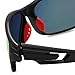 MAXJULI Polarized Sports Sunglasses for Men Women Tr90 Frame for Running Fishing Baseball Driving (Black/Red)