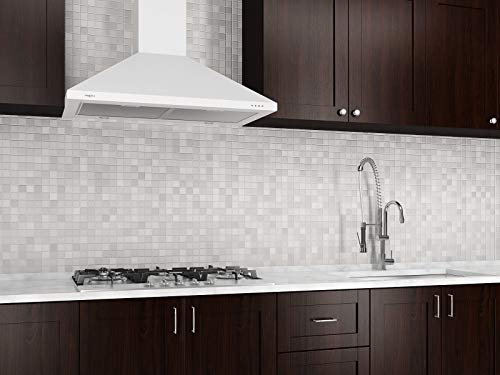 Ancona WPPW430 Wall-Mounted Classic Pyramid Style Convertible Range Hood, 30-Inch, White