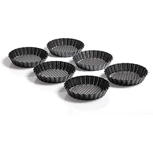 Kaiser 2300769806 Tartlett 6-delig Set met antiaanbaklaag Hoge randen Veilig hanteren Gelijkmatige bakresultaten