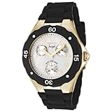 Invicta Women's 0717 Angel Collection Gold-Plated Black Polyurethane Watch