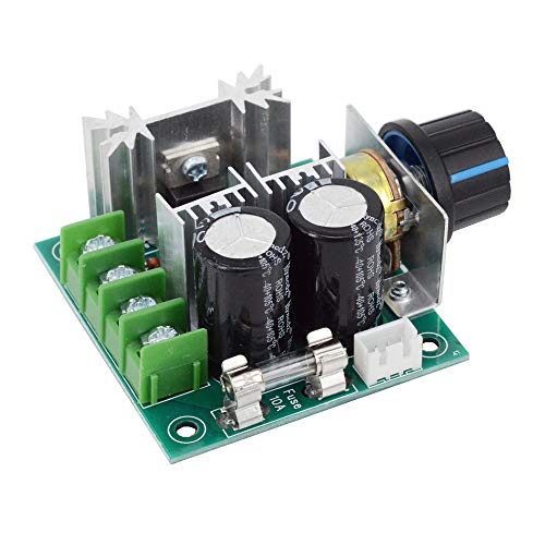 2 packs 12V-40V 8A PWM DC motor controller Variable speed governor Speed control knob with reverse polarity protection 12v variable speed switch pulse width modulator - Thumbnail 5