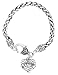 for Granny Bracelet Engraved Gift Jewelry for Granny Crystal Adorned Heart Shaped Pendant Lobster Claw Bracelet Gift for Mom or Grandma Colorless