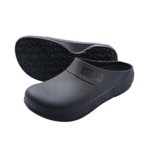 EASTSURE Slip Resistant Shoes Women Men Black Non Slip Kitchen