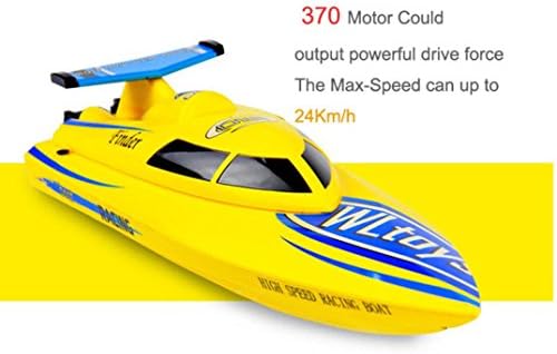 POTO RC Toys WL911 Water Boat High-Speed Ship Model 2.4GHz Toy Boat Plastic Model Remote Control Boat for Pools, Lakes and Outdoor Adventure - RED