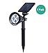 Nekteck Solar Powered Garden Spotlight - Outdoor Spot Light for Walkways, Landscaping, Security, Etc. - Ground or Wall Mount Options (1, White)