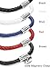 LOLIAS 5 Pcs 6MM Leather Bracelets for Men Women Braided Rope Bracelets Magnetic Clasp 7.5 In