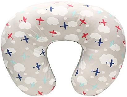 Baby Nursing Pillow Slipcover, Only Designed for LAT Baby Nursing Breastfeeding Pillows (Colorful Planes)