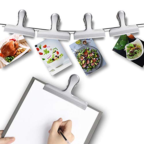 12 Pack Chip Bag Clips-4.7 Inches Wide,Larger and Sturdy Stainless Steel Heavy-Duty Food Bags Clamps.All-Purpose Air Tight Seal Grip Clips for Coffee,Bread,Tea Bags.Office Home Kitchen School Usage. - Thumbnail 2