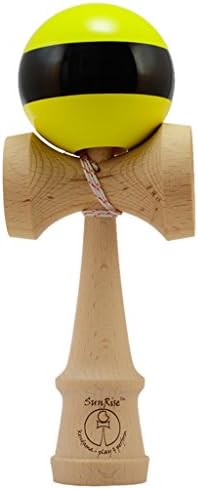 SunRise Yellow with Black Stripe Beech Wood Kendama