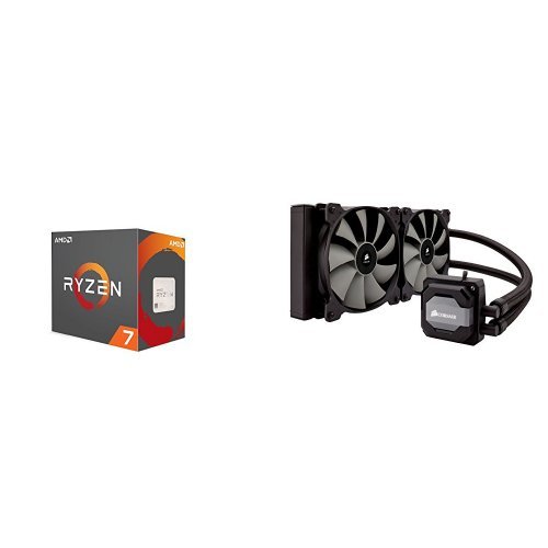 Amd ryzen 1800x am4 processor with corsair hydro series h110i 280…
