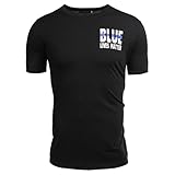 Jinshida Men's Blue Lives Matter Thin Blue Line Flag T-Shirt