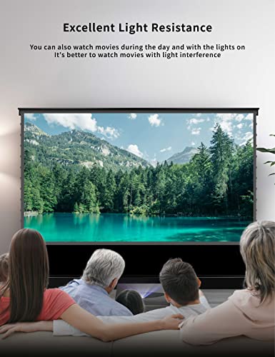 VIVIDSTORM-Projector Screen S PRO 120 inch Portable Folding Indoor Screen with Stand Floor UST Ambient Light Rejecting Home Theater,Compatible for 4K Ultra Short Throw Laser Projector,VSDSTUST120H