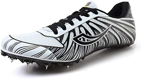 Women's Men's Track and Field Sneaker Spikes Track Shoes Athletics Racing Distance Sprint Running High Jump Shoes for Youth, Teens, Kids, Boys and Girls …