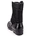 WIDEWAY Men's Military Jungle Boots Full Grain Leather Speedlace Desert Boots Combat Outdoor Work Water Resistant Boots, Black