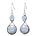 15.00ctw Genuine & Created Gemstone & 925 Silver Plated Dangle Earrings Made By Sterling Silver Jewelry