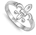 Sterling Silver Fleur De Lis Ring French Symbol Lily Design Solid 925 Size 7